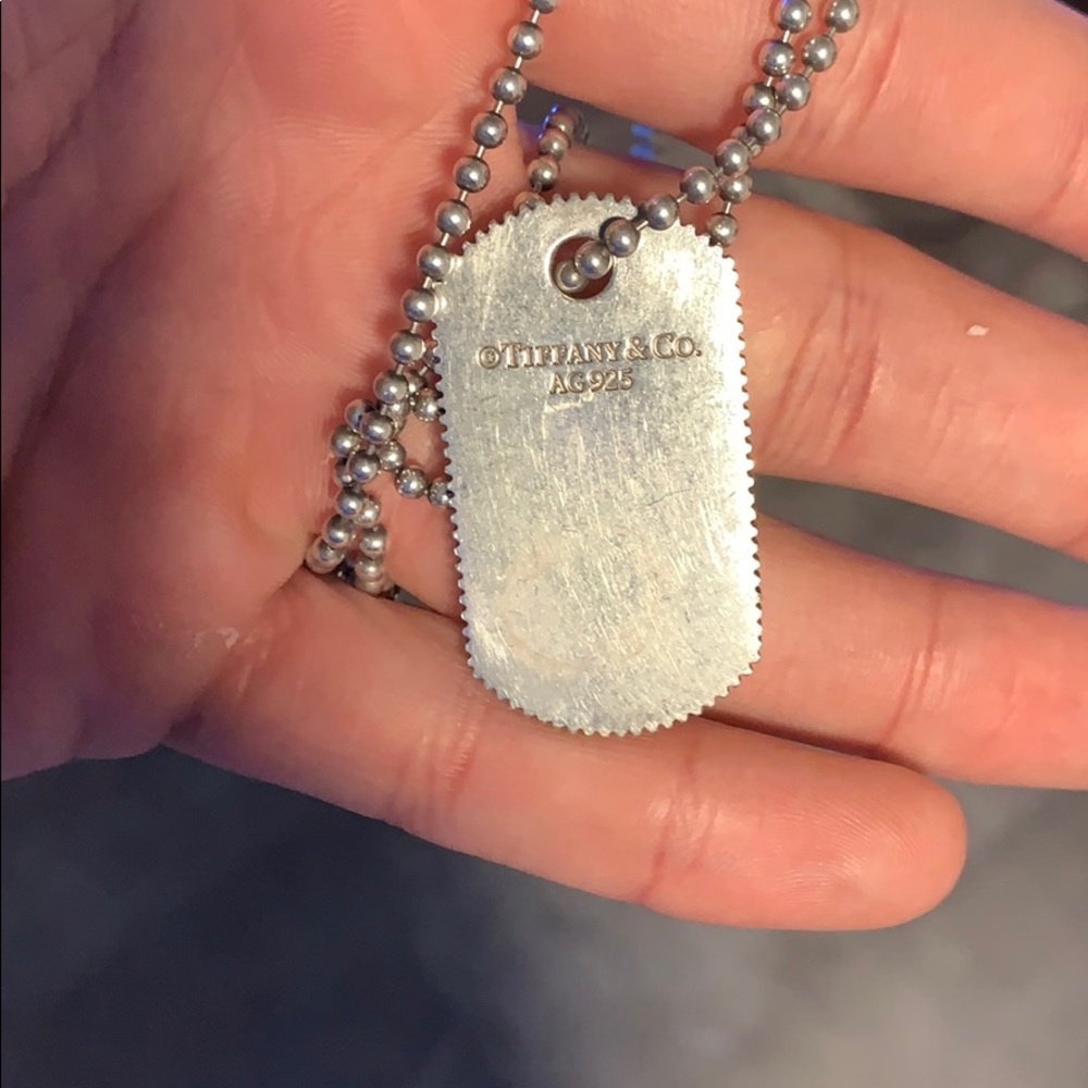 Tiffany dog tag necklace